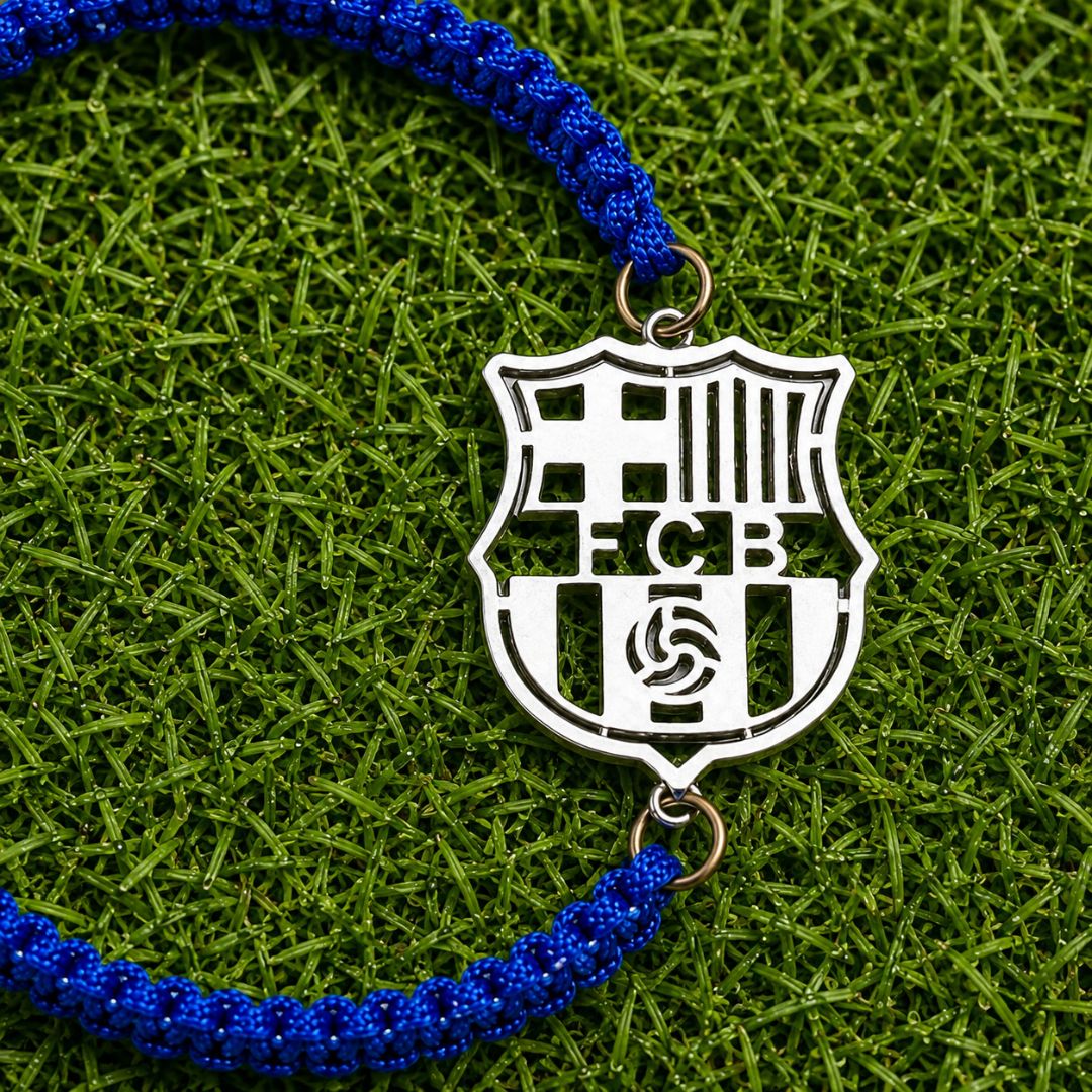FC Barcelona Silver Thread Bracelet