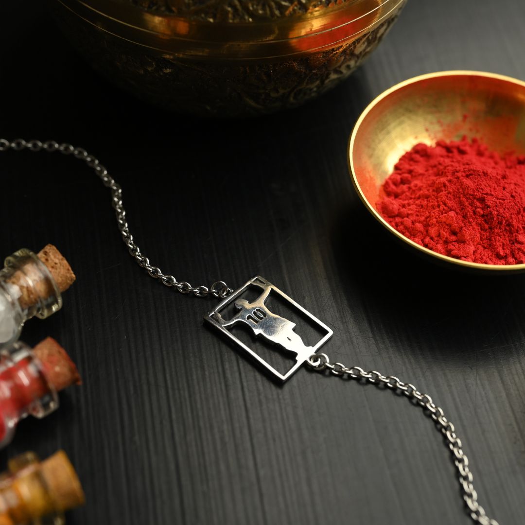 Messi 10 Silver Bracelet Rakhi