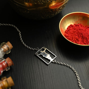 Messi 10 Silver Bracelet Rakhi