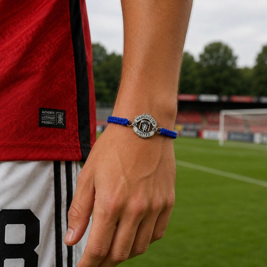 Manchester United Silver Thread Bracelet