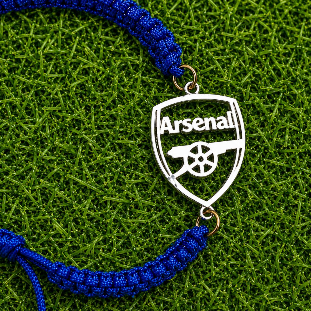 Arsenal FC Silver Thread Bracelet