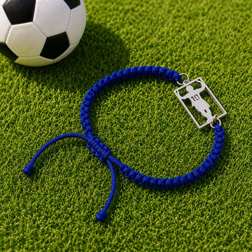Messi10 Frame Silver Thread Bracelet