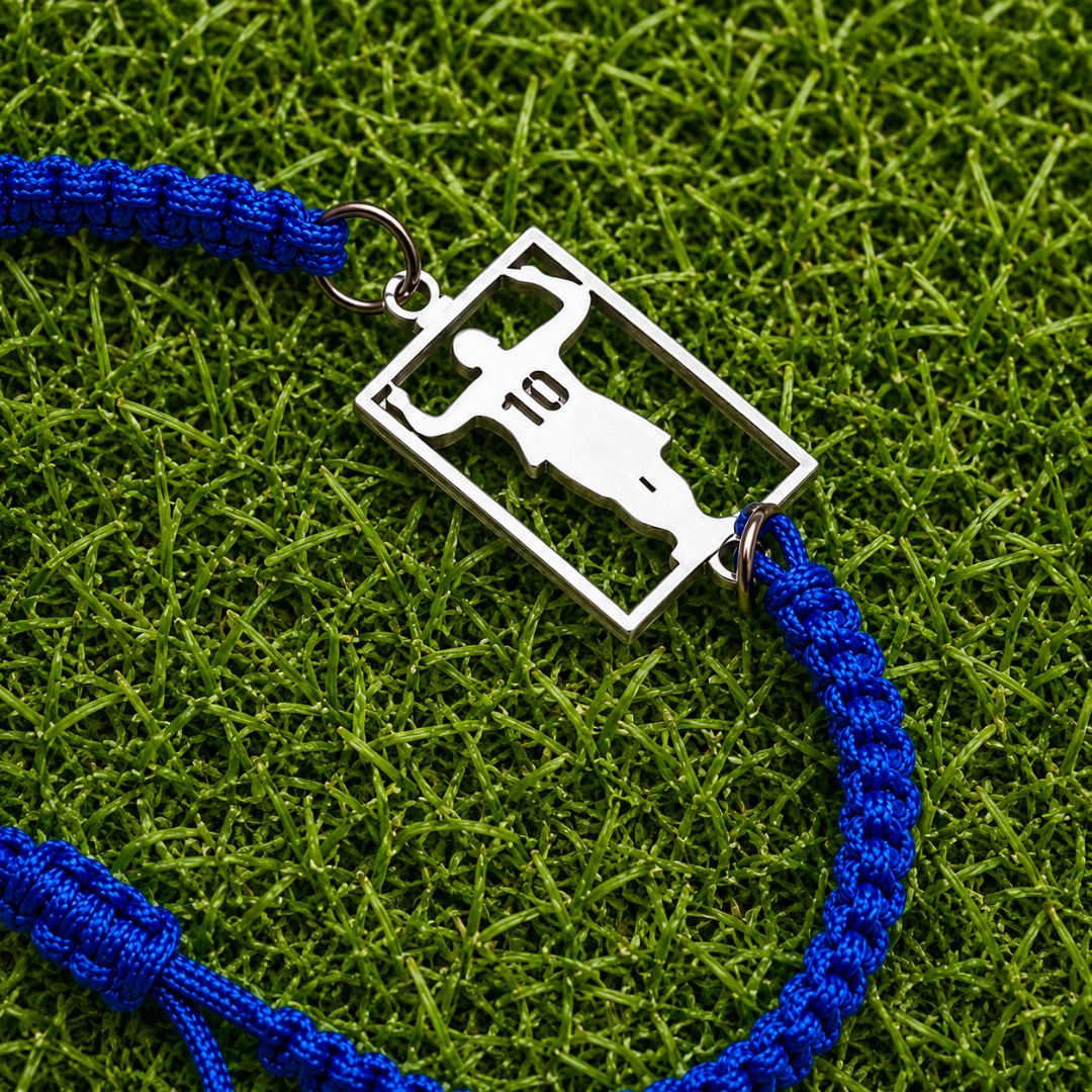 Messi10 Frame Silver Thread Bracelet