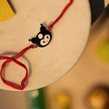 Black Bunny Charm Kids Rakhi