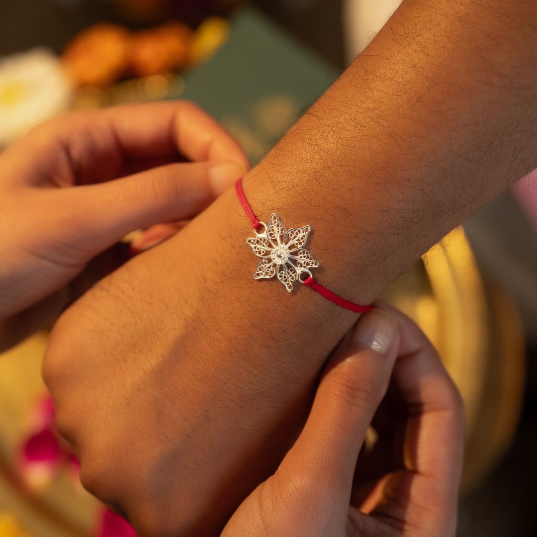 Sitara Silver Rakhi