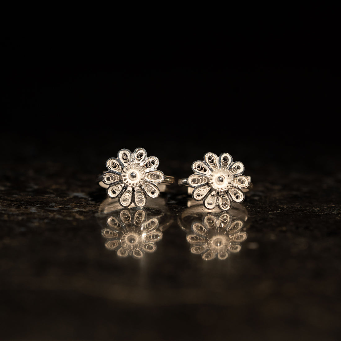 Kanak Silver Filigree Toe ring