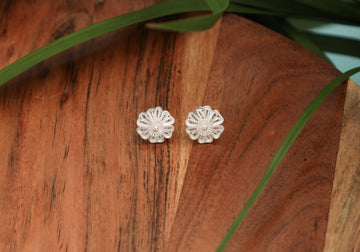 Anjuli Pushpa Silver Filigree Earrings