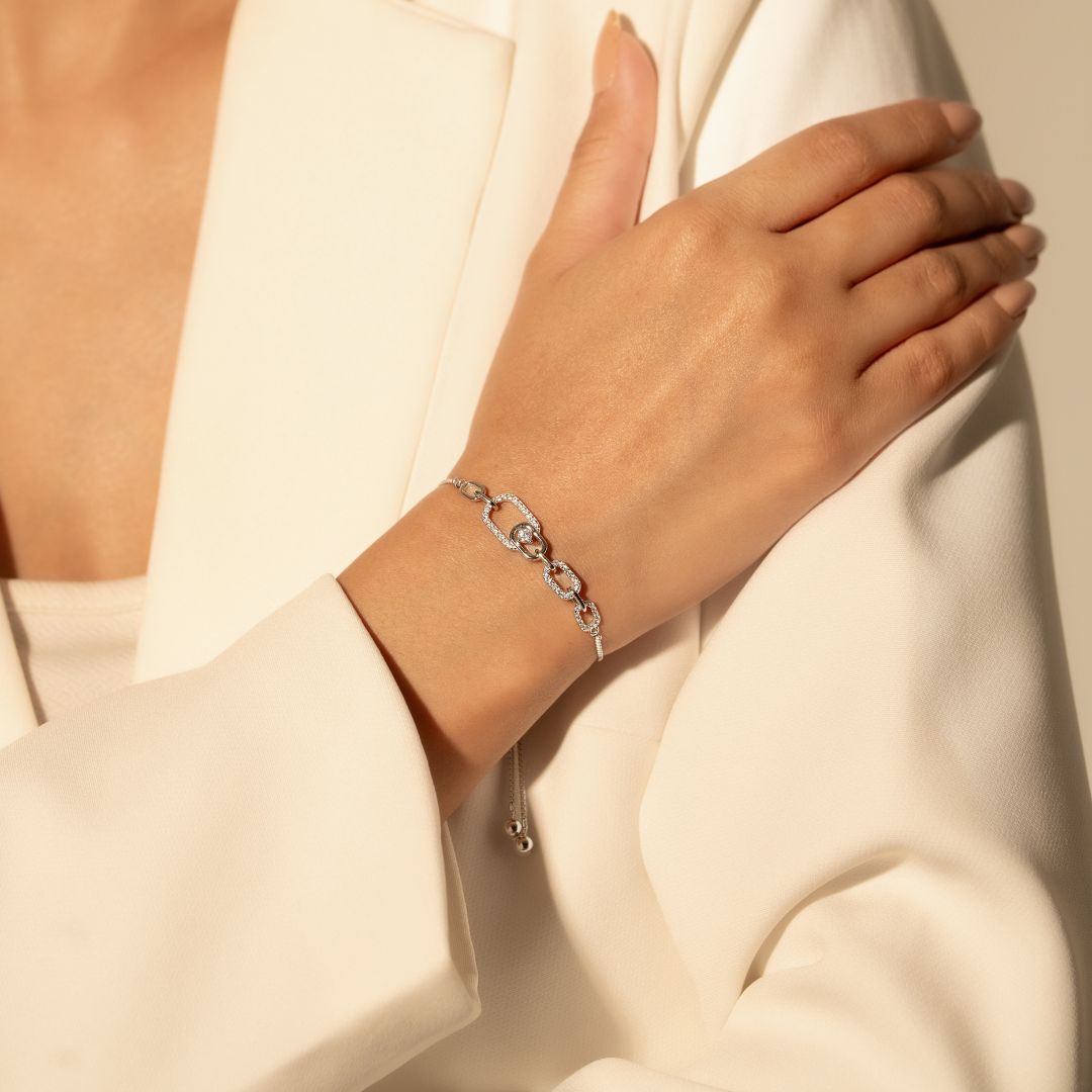 Chain Link Silver Bracelet