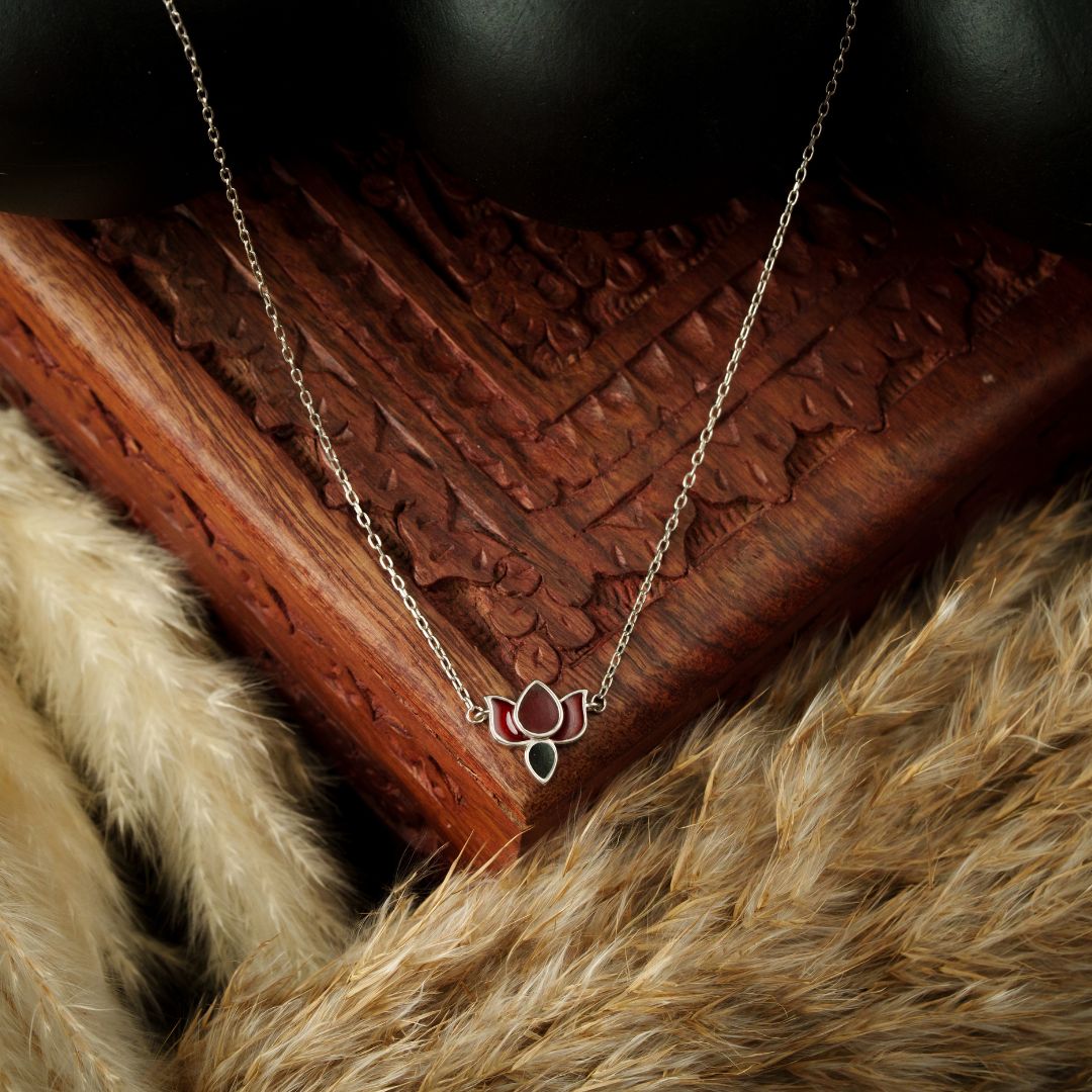 Ruhani Lotus Pendant With Chain