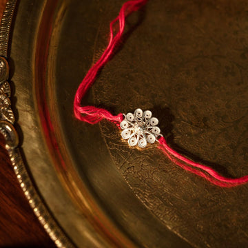 Vasanta Bloom Silver Tarakashi Rakhi