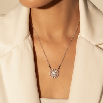 Aurela Circle Silver Mangalsutra