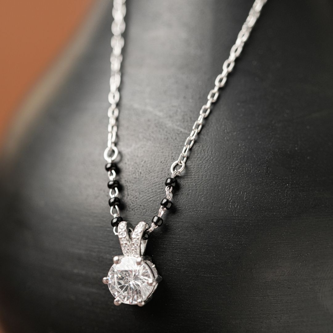 daily wear 925 silver pendant mangalsutra women India