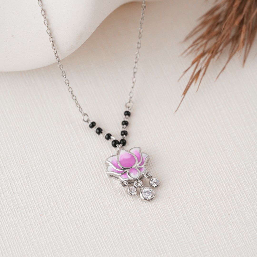 925 sterling silver minimal pendant mangalsutra women India