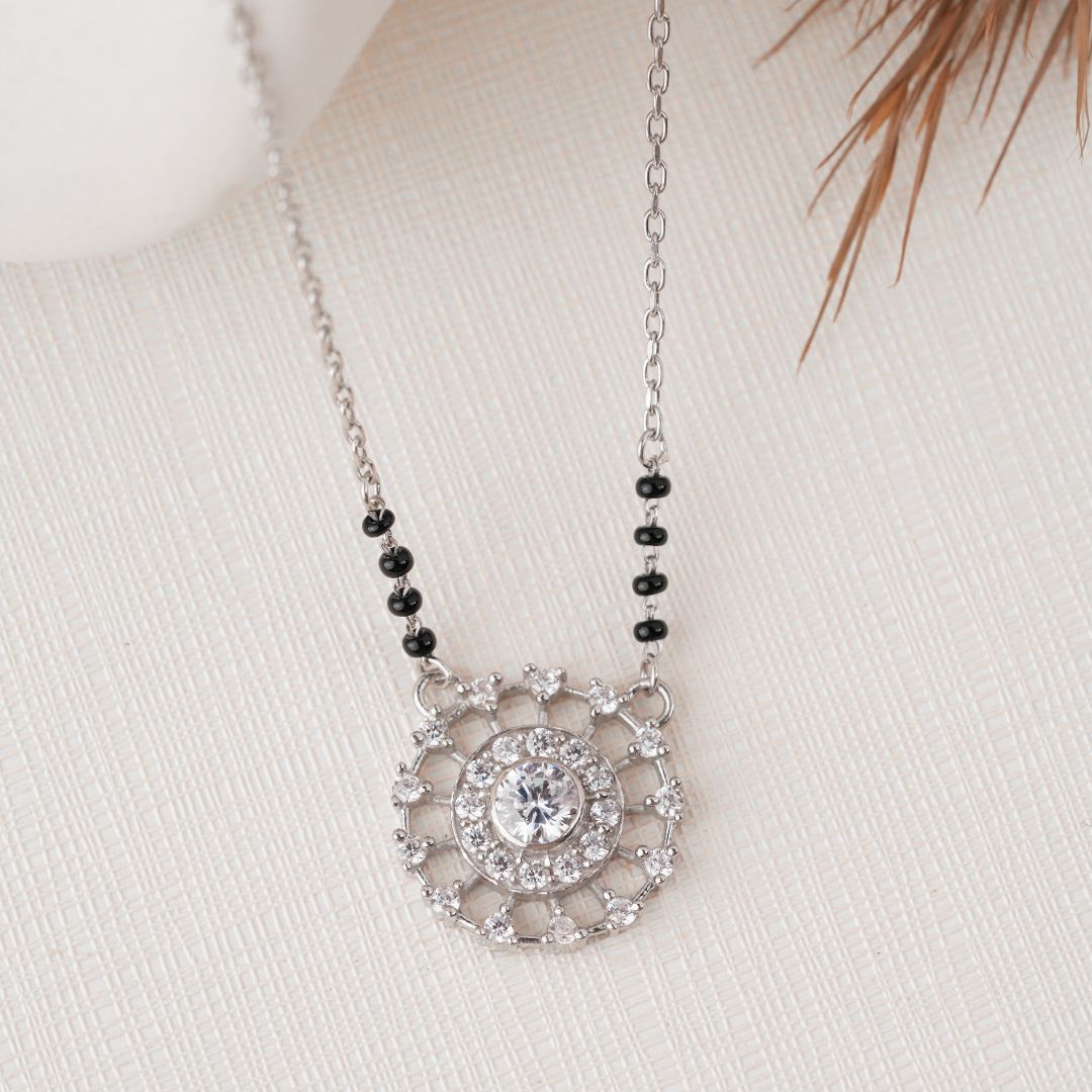 daily wear 925 silver pendant mangalsutra women India