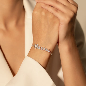 Leaflet Vine Silver Bracelet