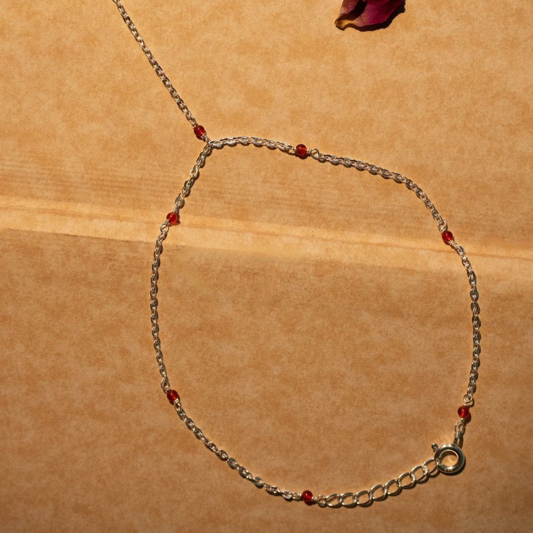 Red Bead Silver Hathphool