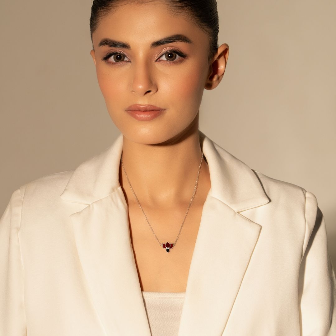 Ruhani Lotus Pendant With Chain
