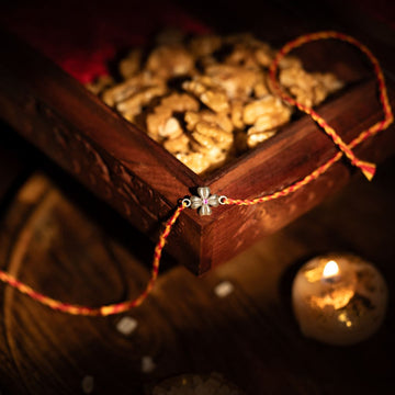 Blossom Grace Silver Rakhi