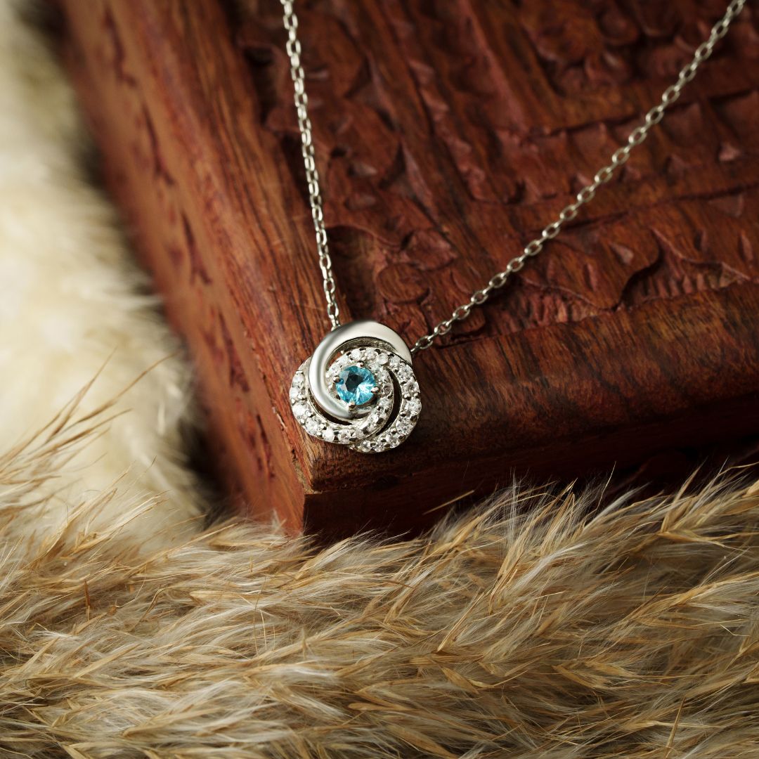 Ocean Spark Pendant With Chain