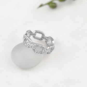 Velmira Crystal Chain Ring