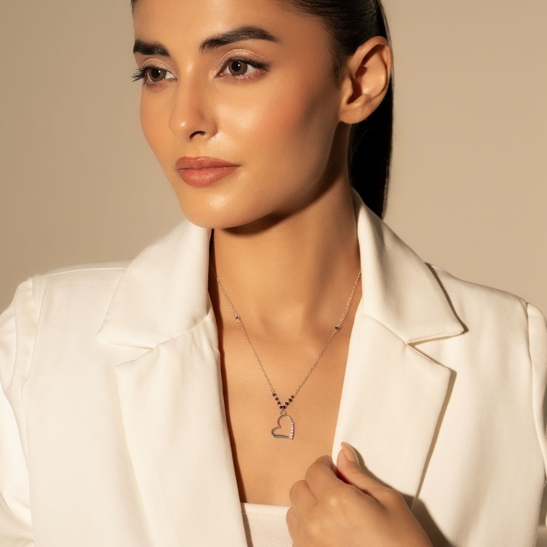 Ira Heart Crystal Mangalsutra