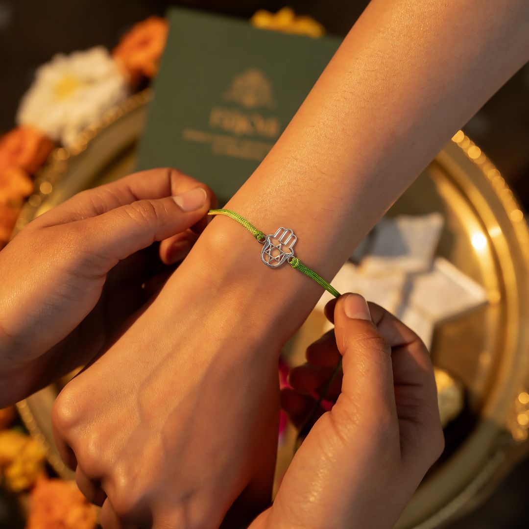 Hamsa Silver Rakhi