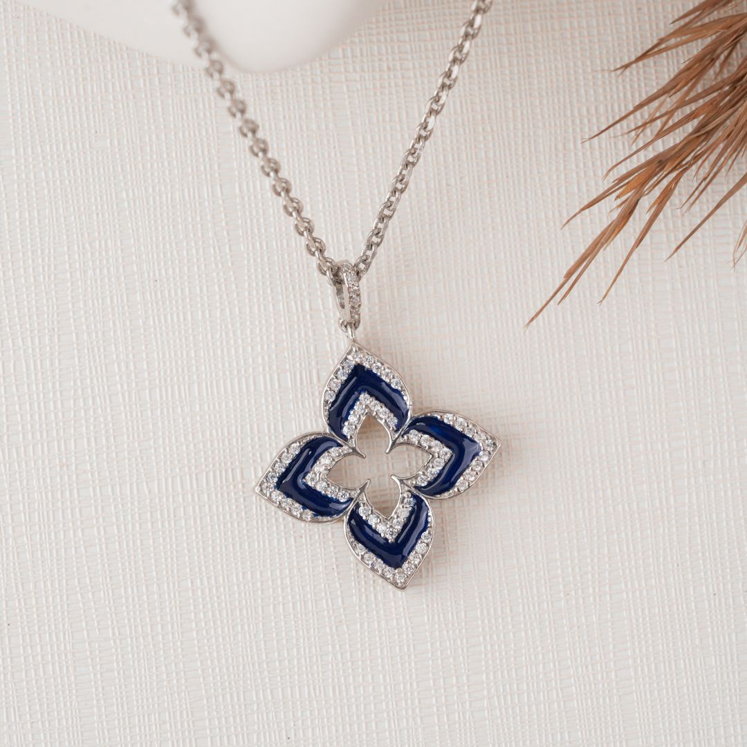 lightweight 925 silver pendant with chain women India