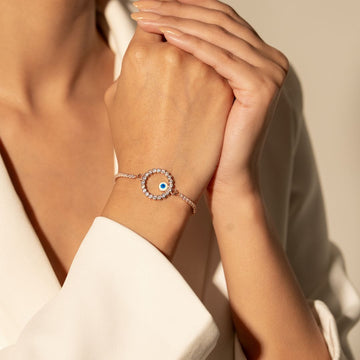 Rose Gold Nazar Glow Bracelet