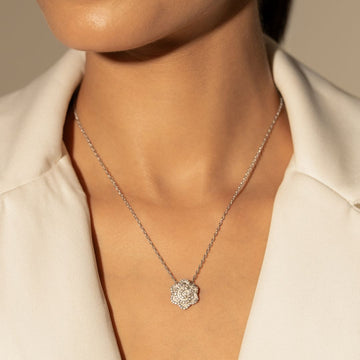 Swirl Flower Pendant With Chain