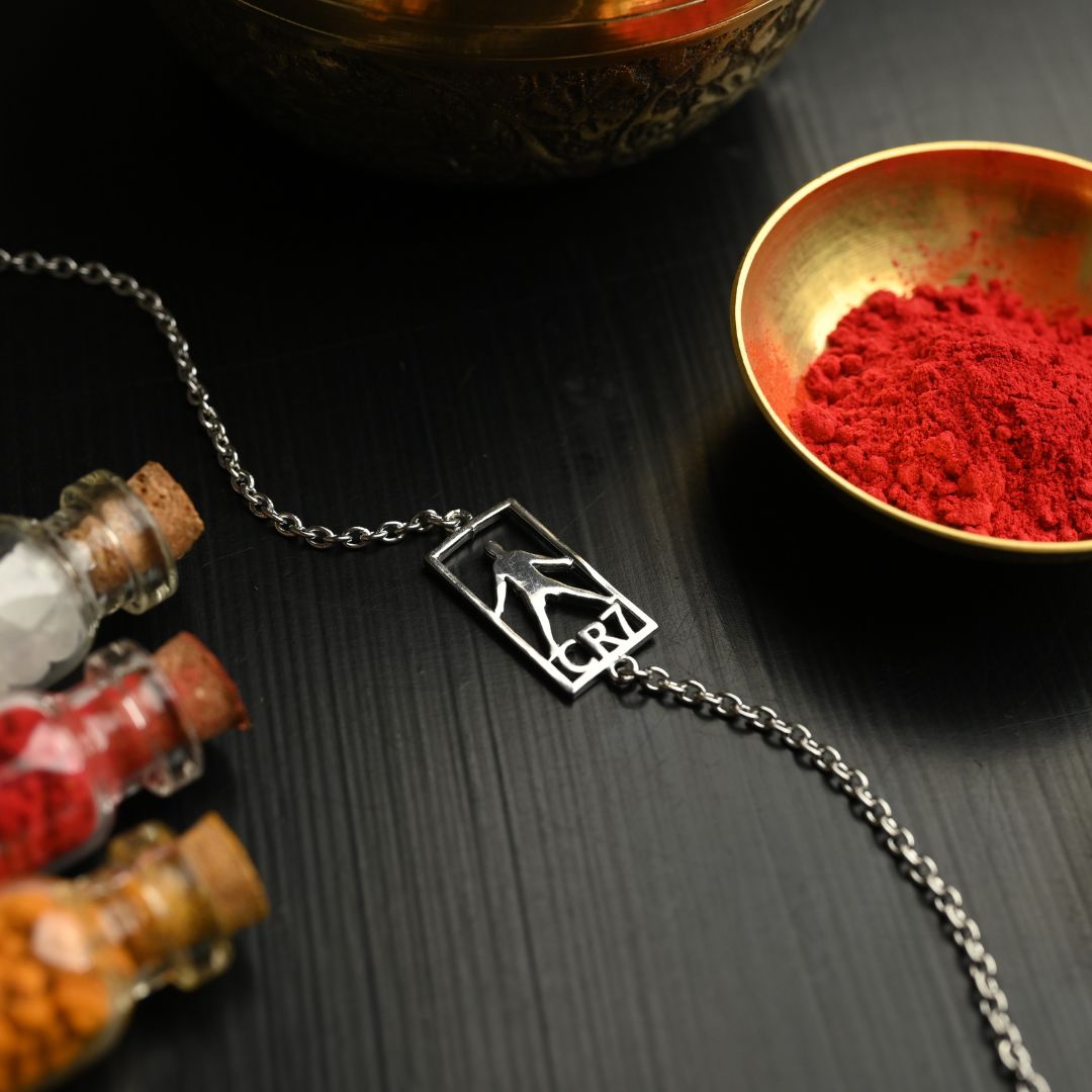 CR7 Silver Bracelet Rakhi