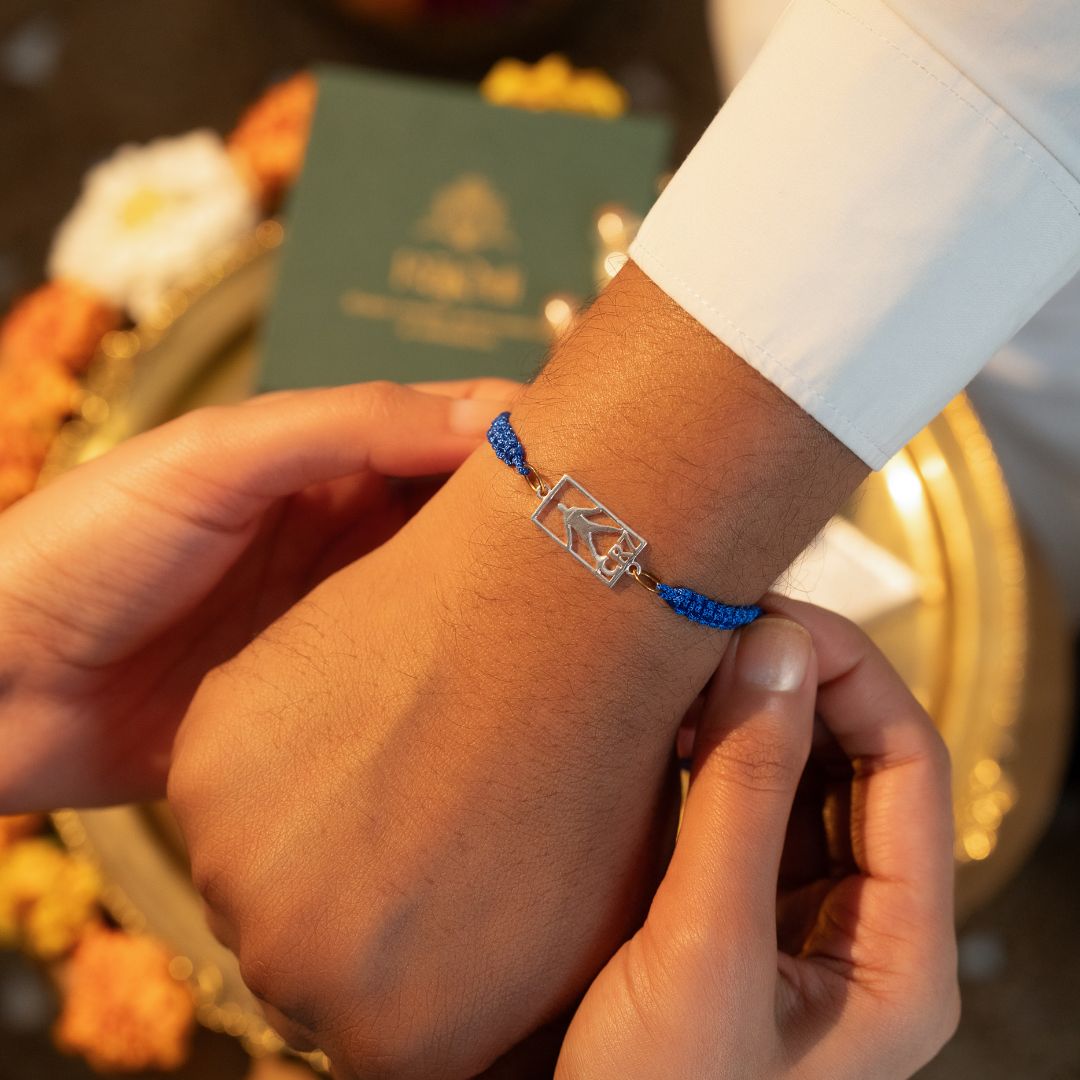 CR7 Initial Silver Rakhi