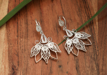 Malati Silver Filigree Earrings
