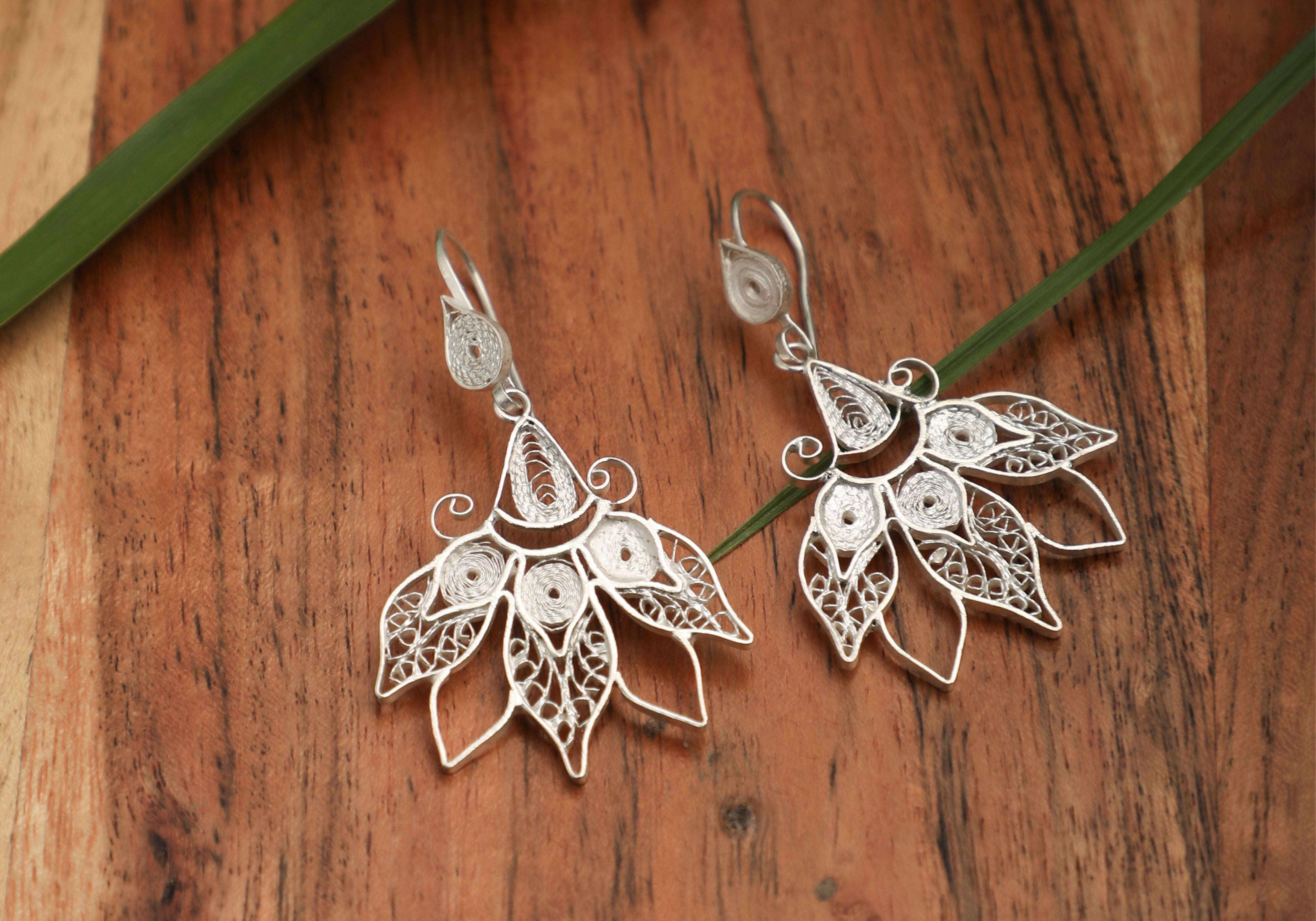 Malati Silver Filigree Earrings