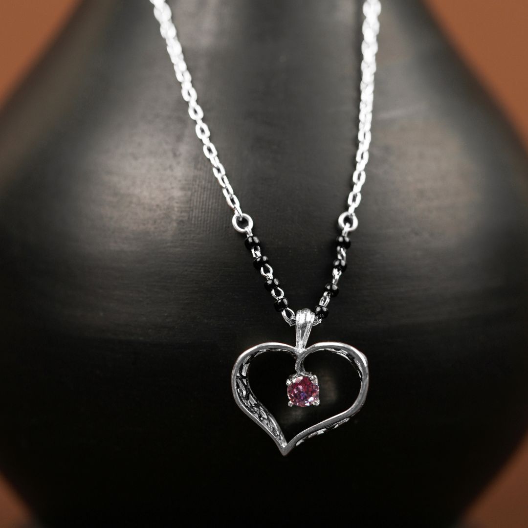 lightweight 925 silver mangalsutra pendant daily wear India