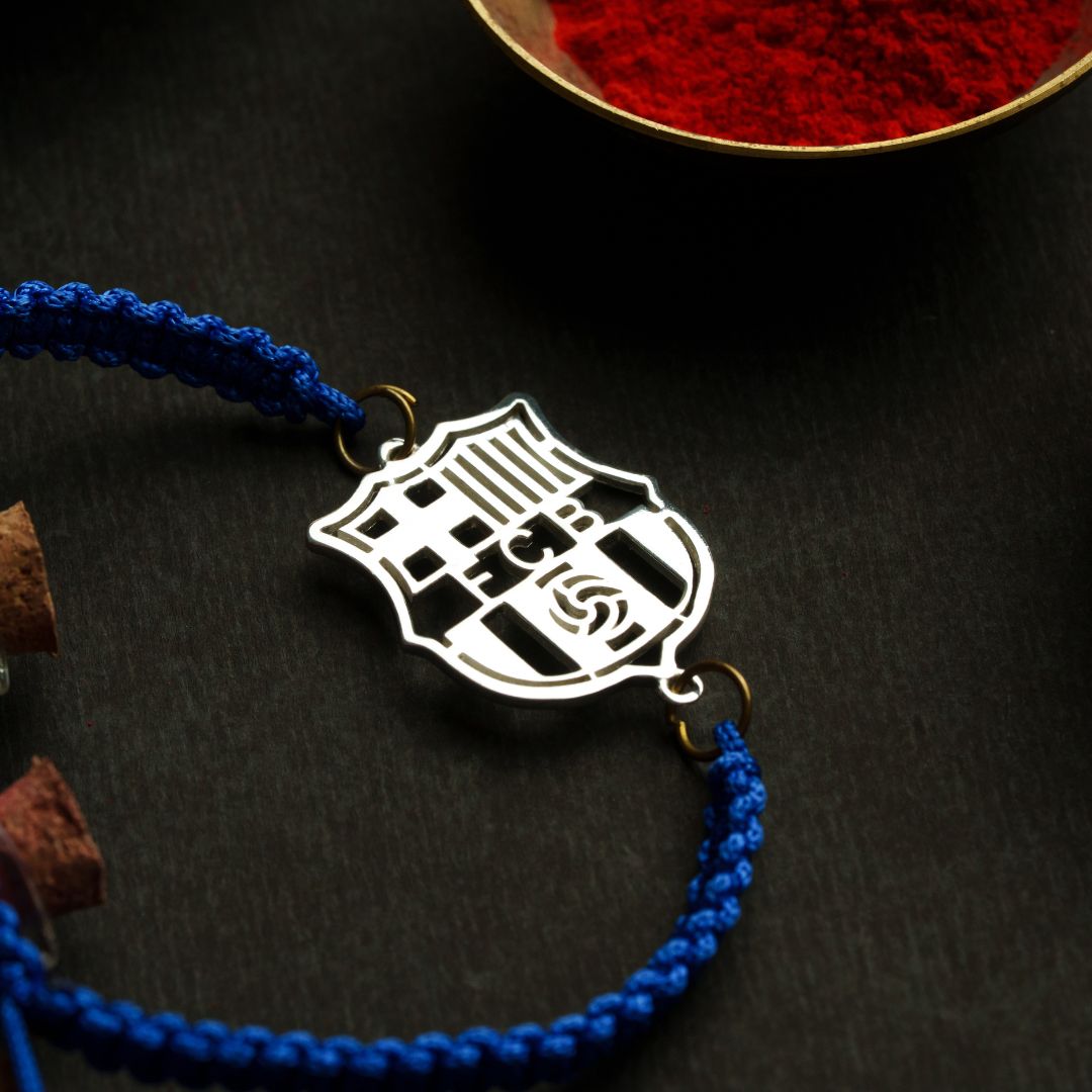 FC Barcelona Silver Rakhi