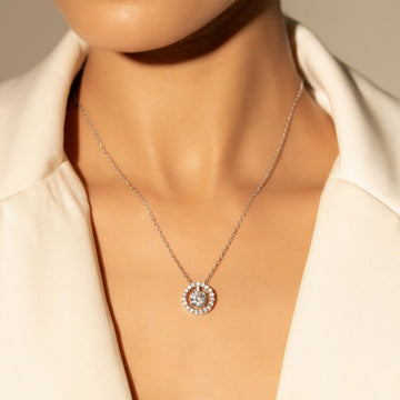 Starlit Orbit Pendant With Chain