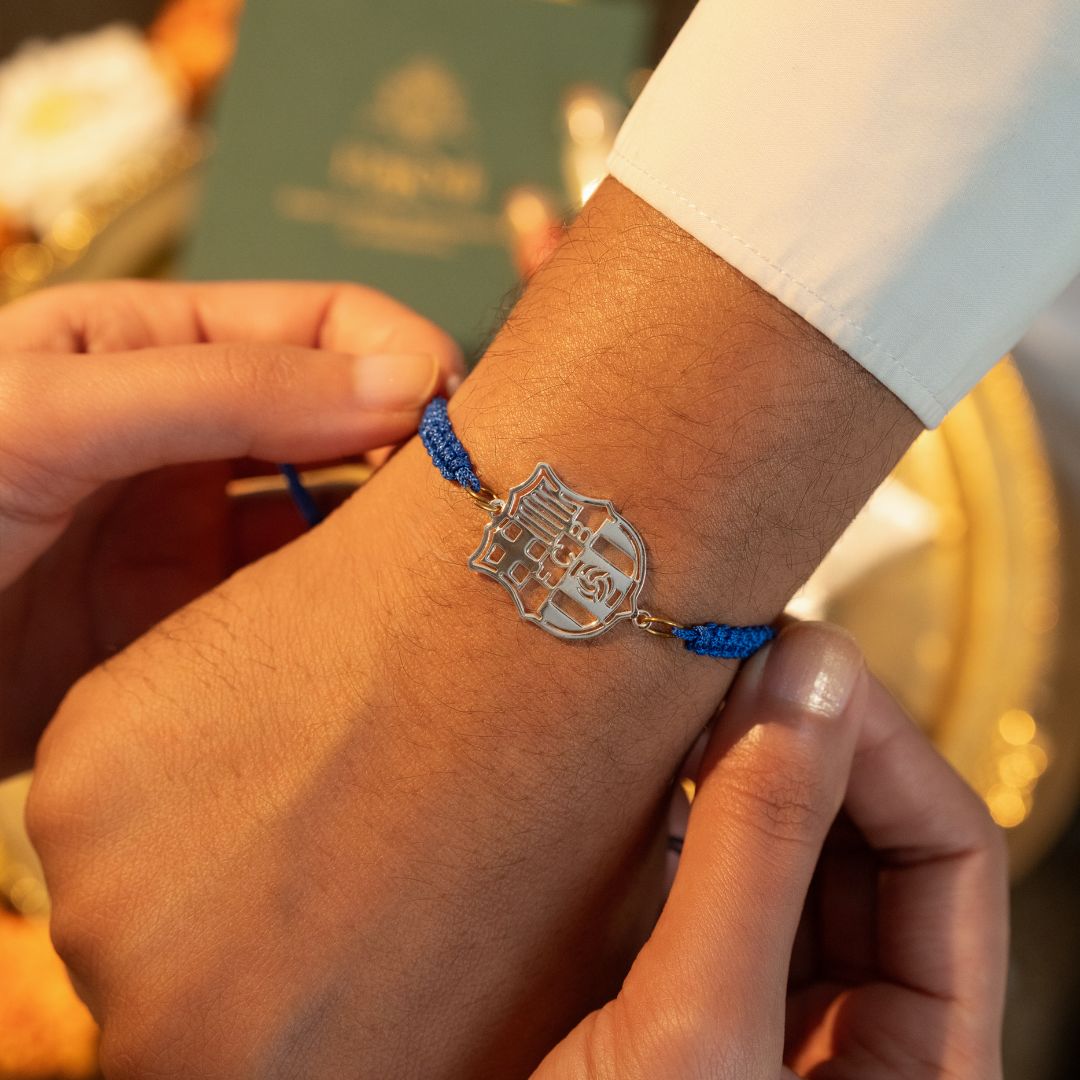 FC Barcelona Silver Rakhi