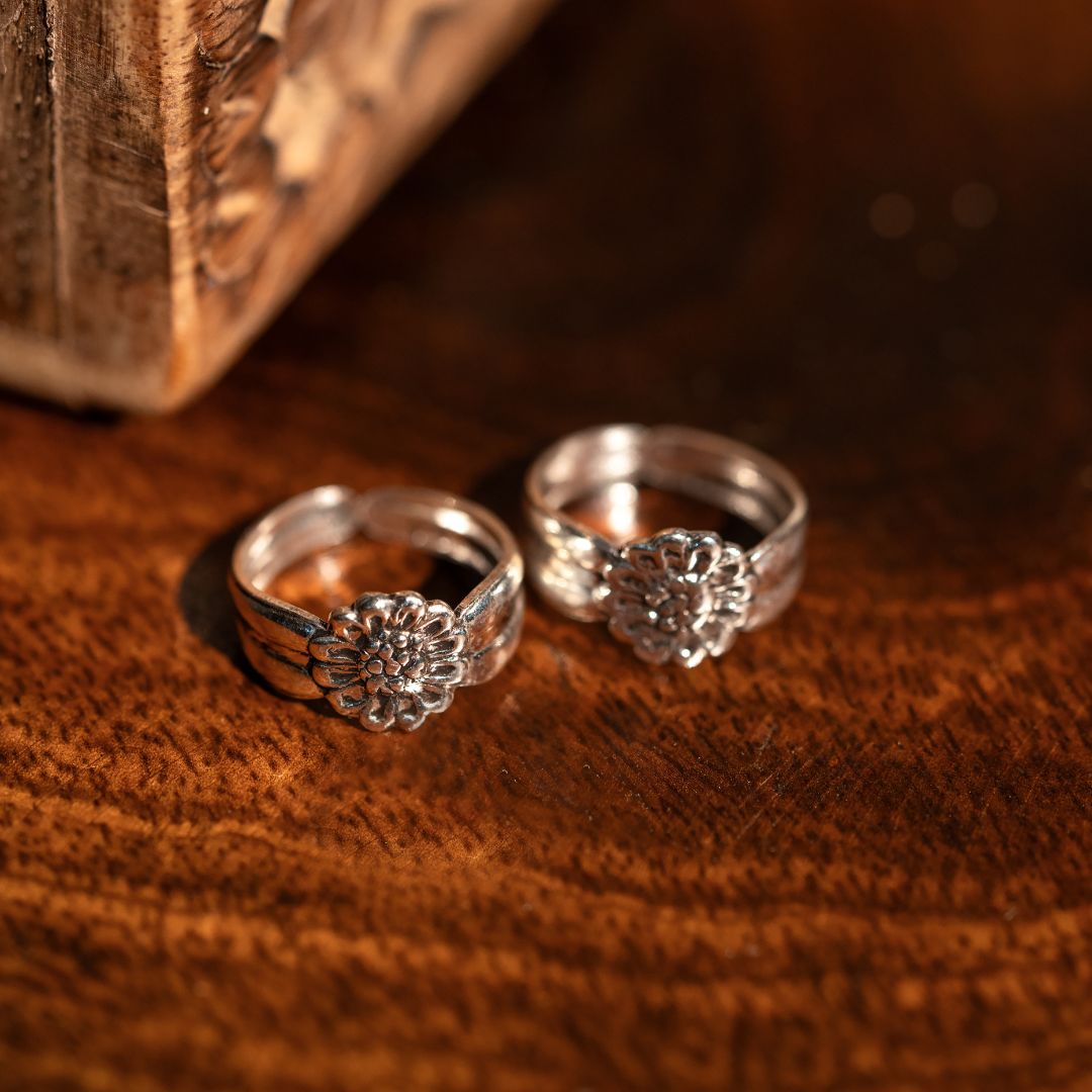 adjustable 925 silver toe ring bichiya women India
