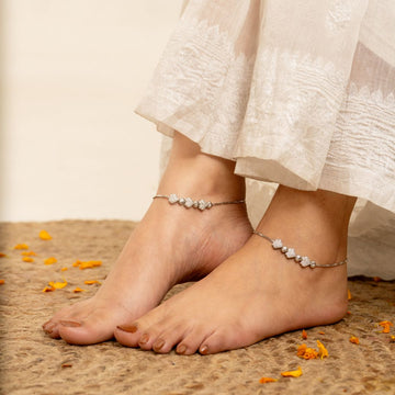 traditional 925 silver payal for women India