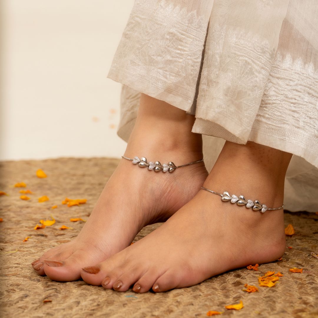 elegant 925 sterling silver payal women online India