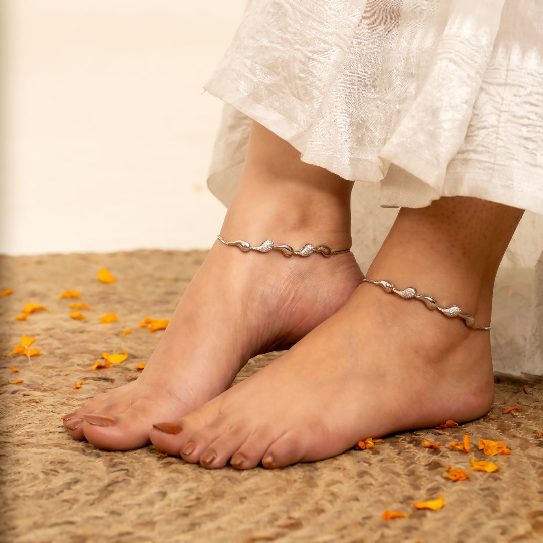925 sterling silver anklets payal for women India