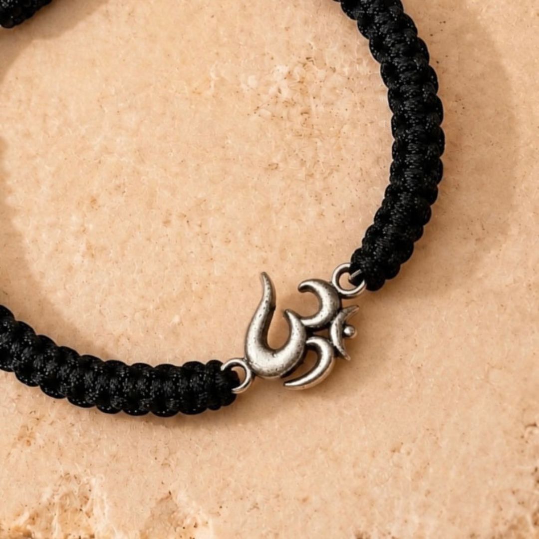 Omkar Silver Bracelet