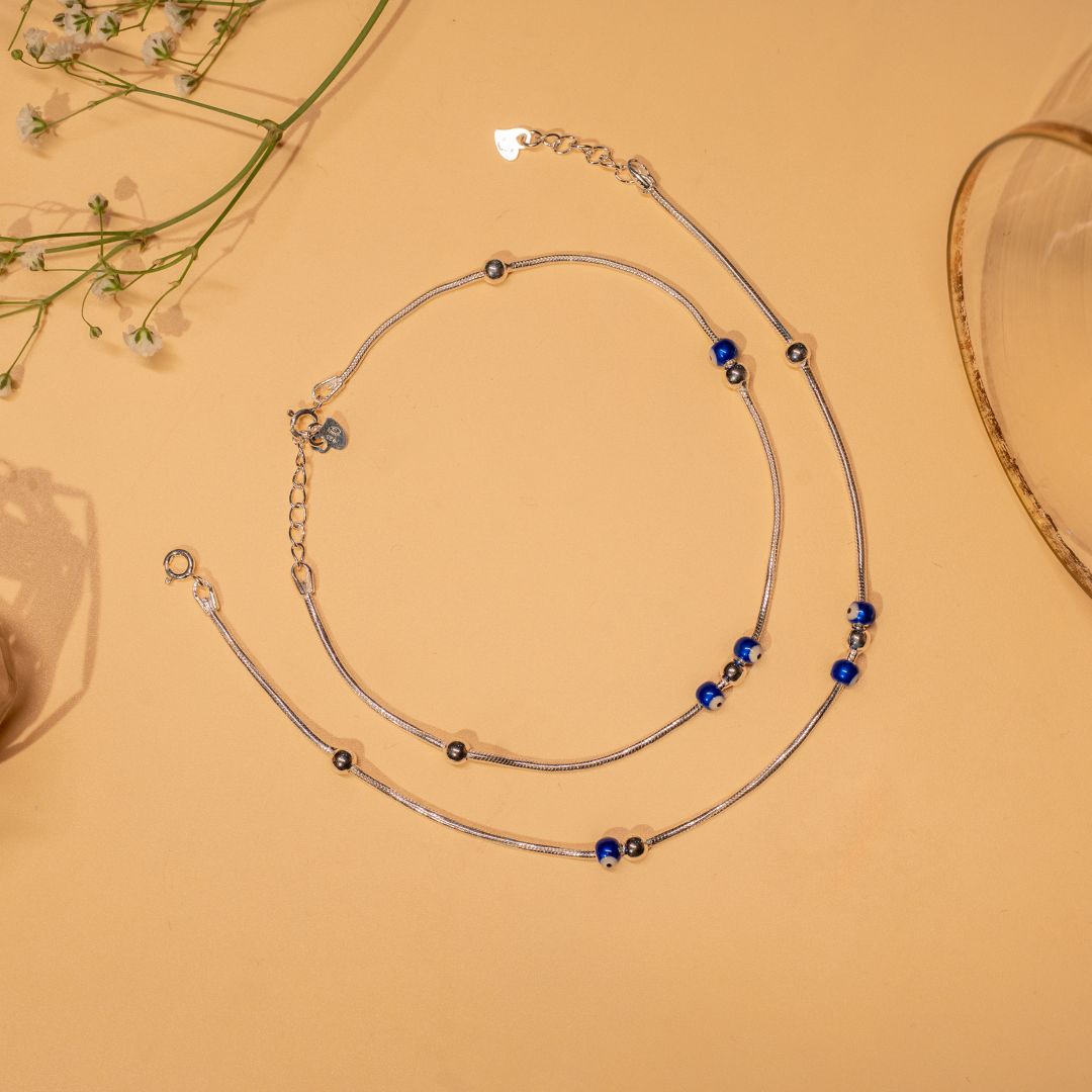 hallmarked 925 sterling silver payal anklets India