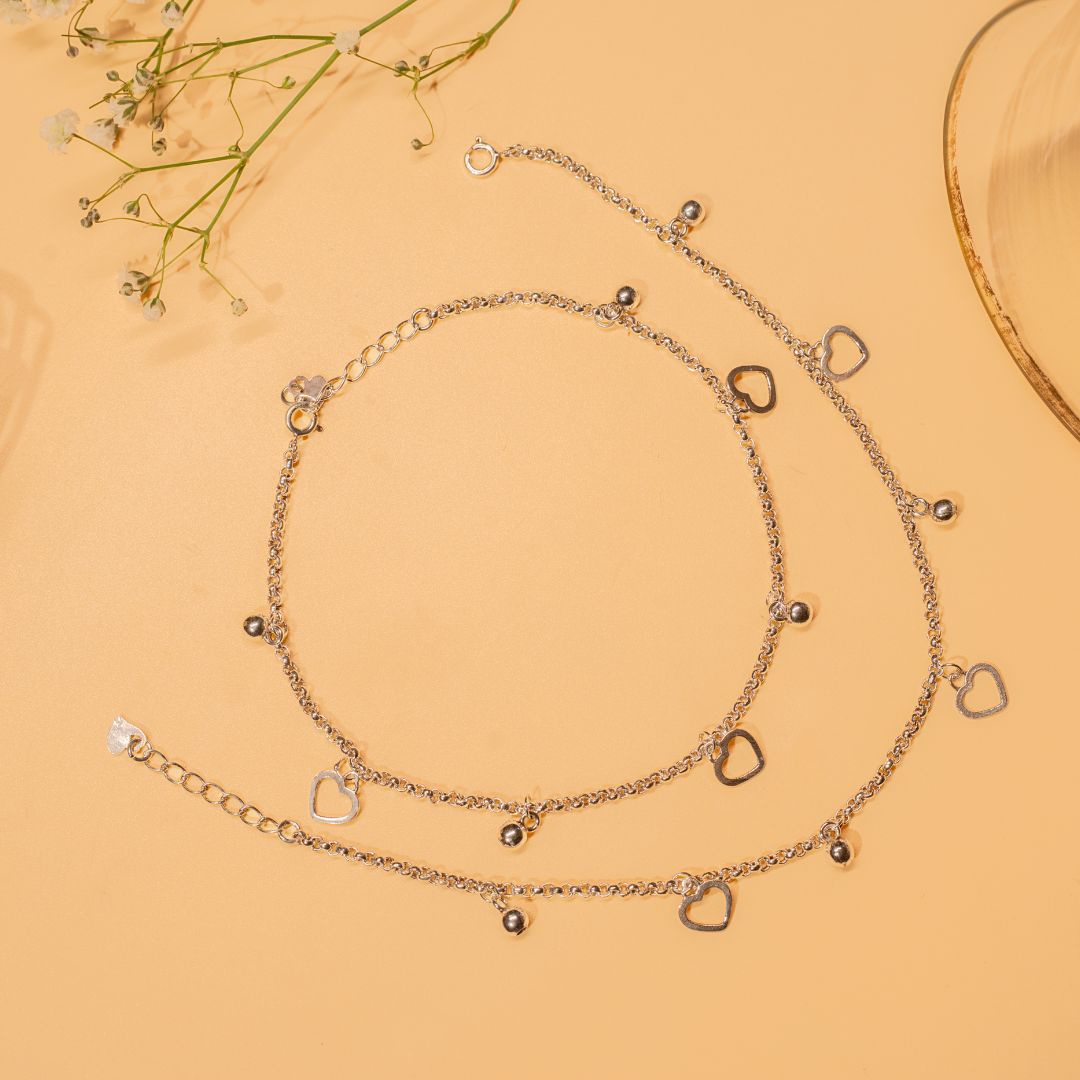 traditional 925 silver payal for women India