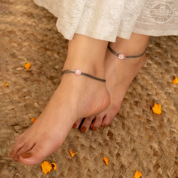 handcrafted 925 silver anklets India at best price