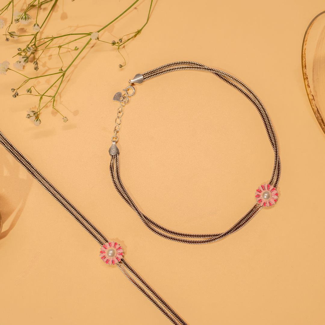 handcrafted 925 silver anklets India at best price