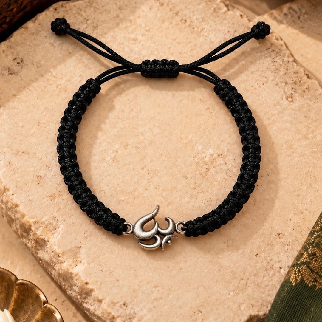 Omkar Silver Bracelet