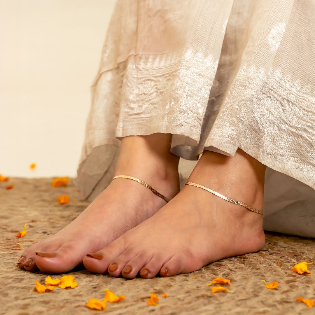 handcrafted 925 silver anklets India at best price