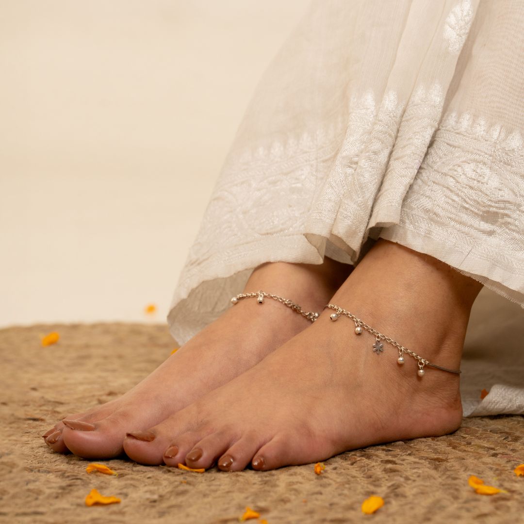 925 sterling silver anklets payal for women India