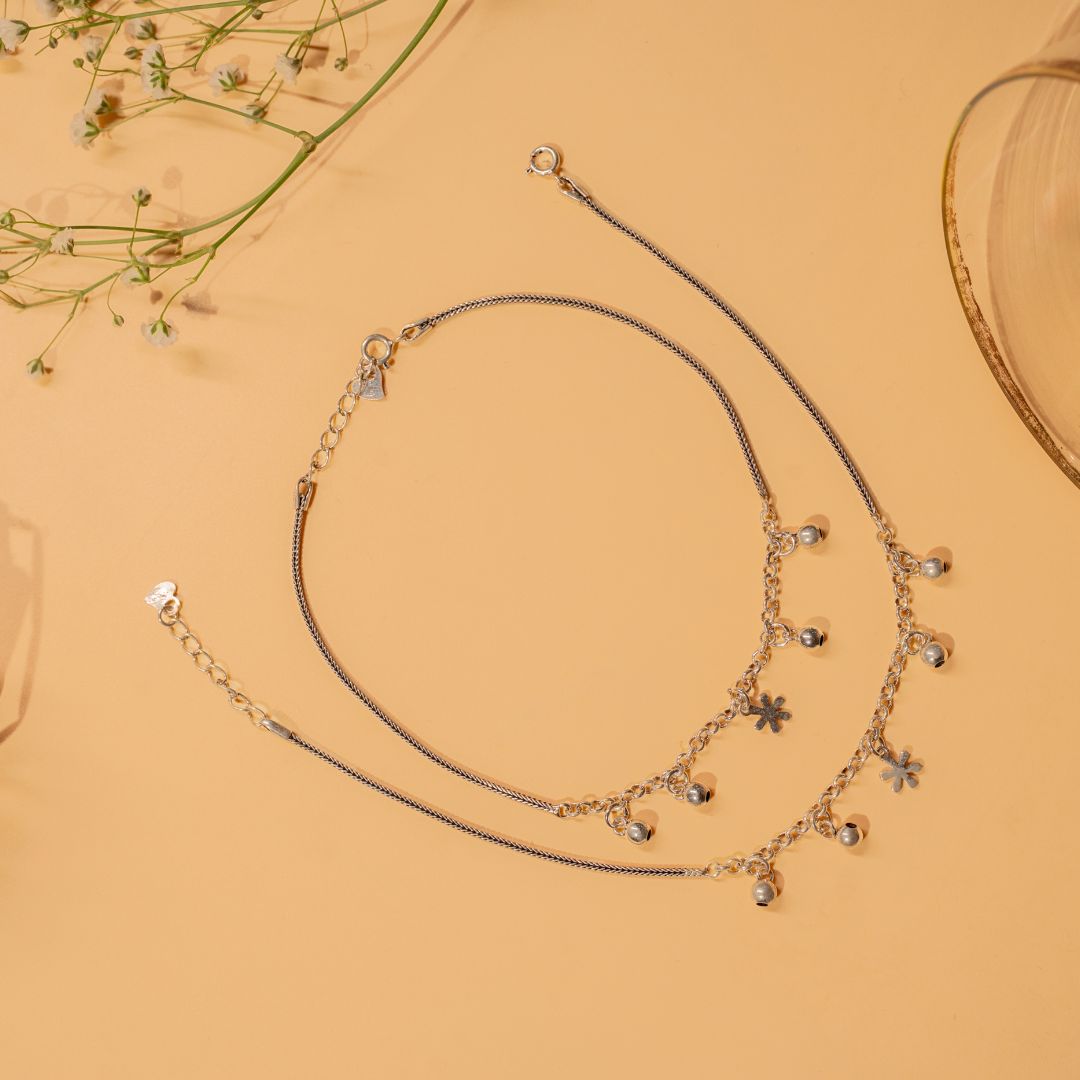 925 sterling silver anklets payal for women India
